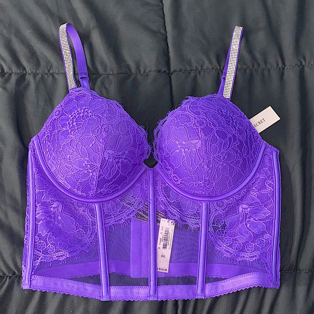 Purple Victoria’s Secret Shine Strap Corset Top
